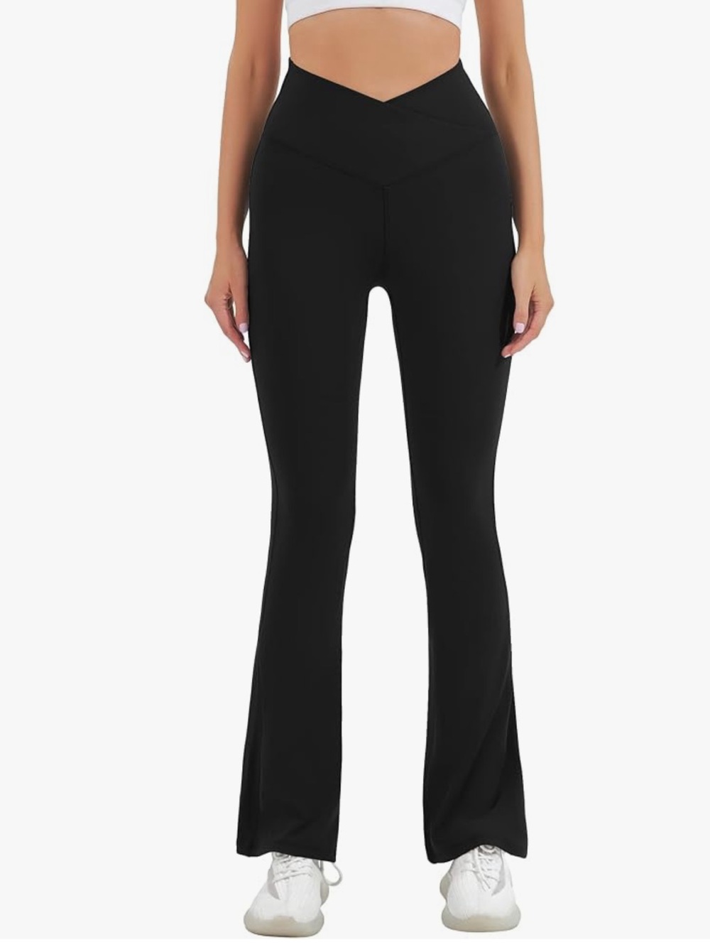 Flare Yoga Pants - Crossover Flare Leggings Buttery Soft High Waisted XL Short